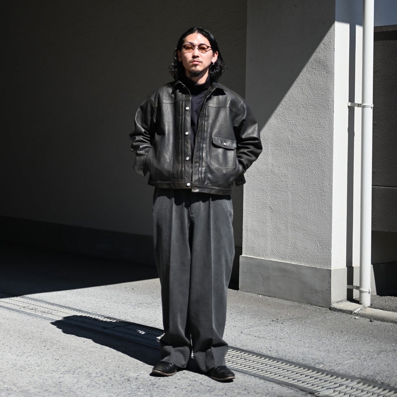 OLD JOE / PATINA HORSE-HIDE RIVETED JACKET | GANKO