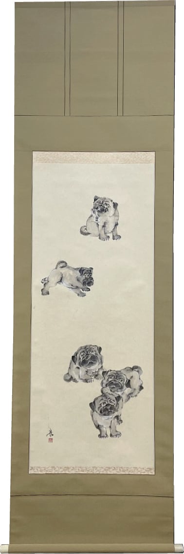 掛軸 箕輪春光 上高地 尺五立 | sankoshoji