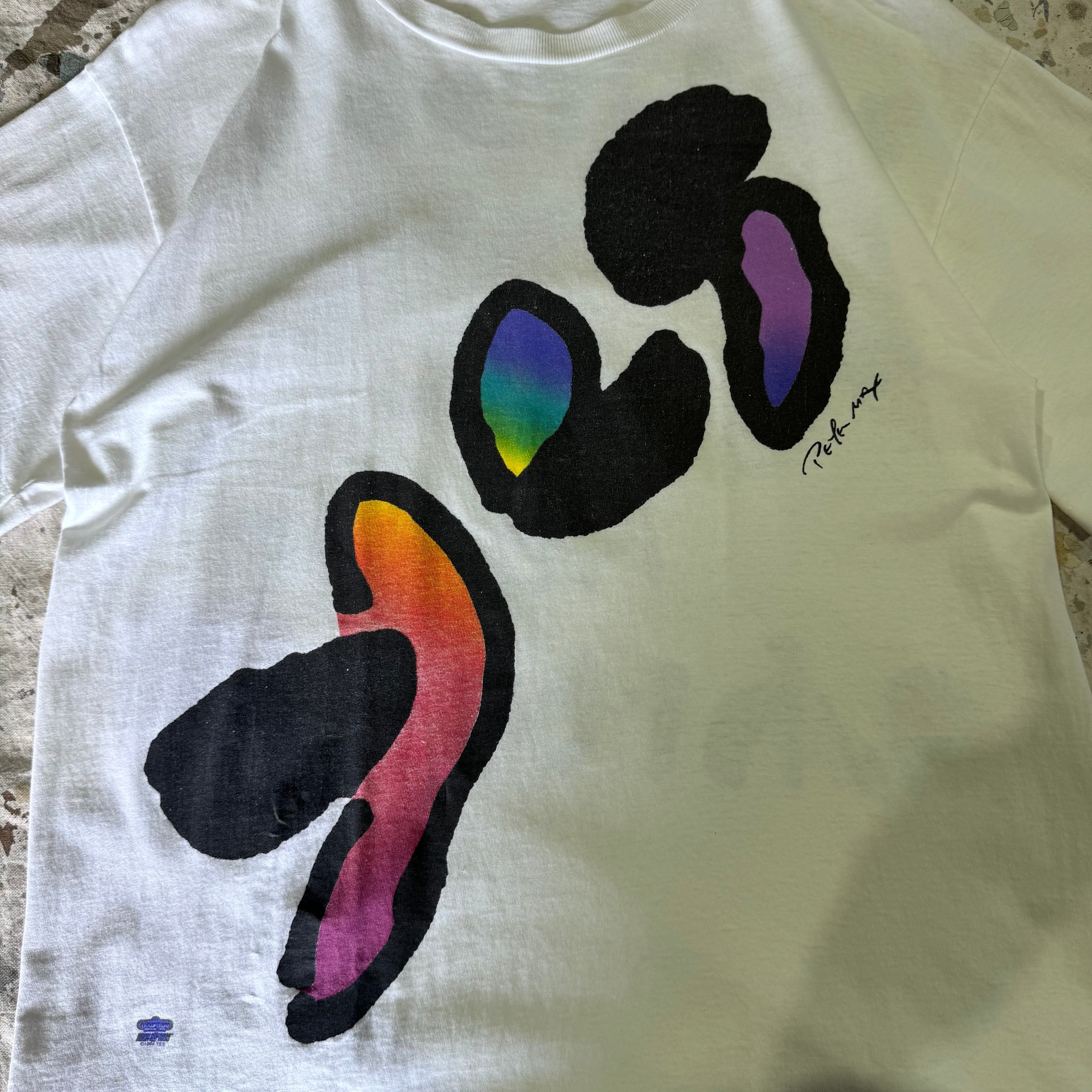 90s yes Peter Max Talk Tシャツ バンドT ホワイト XL | 古着屋 savvy