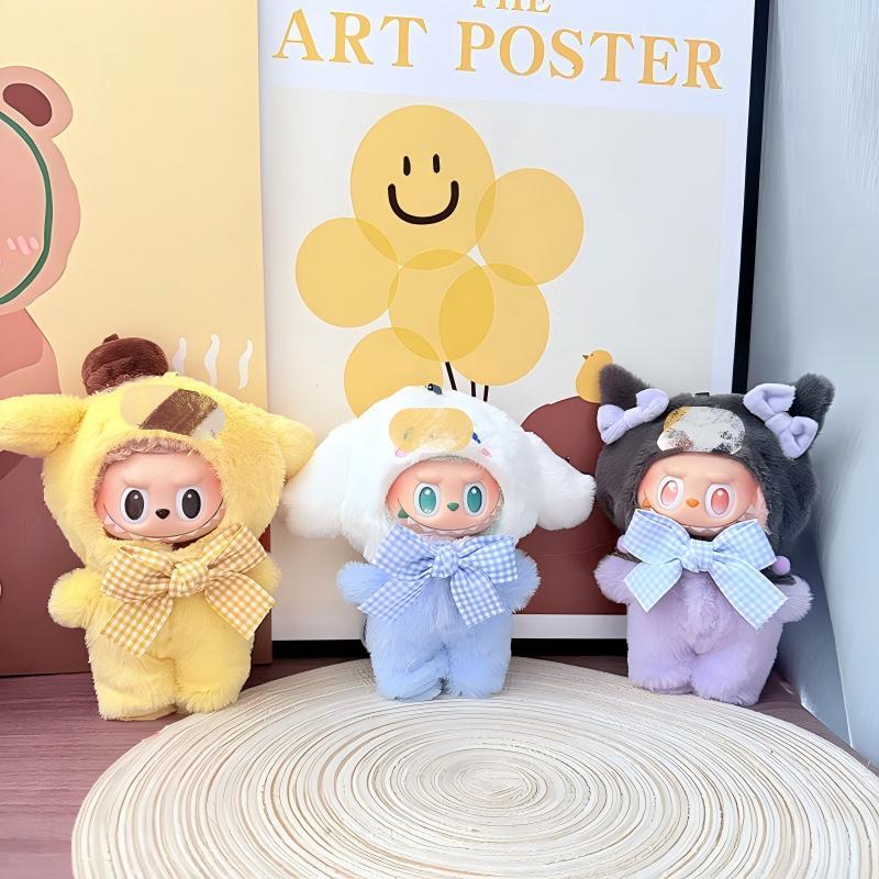 Labubu 1-3世代対応 かわいいキャラクター ロンパース 2WAY 肩紐付き