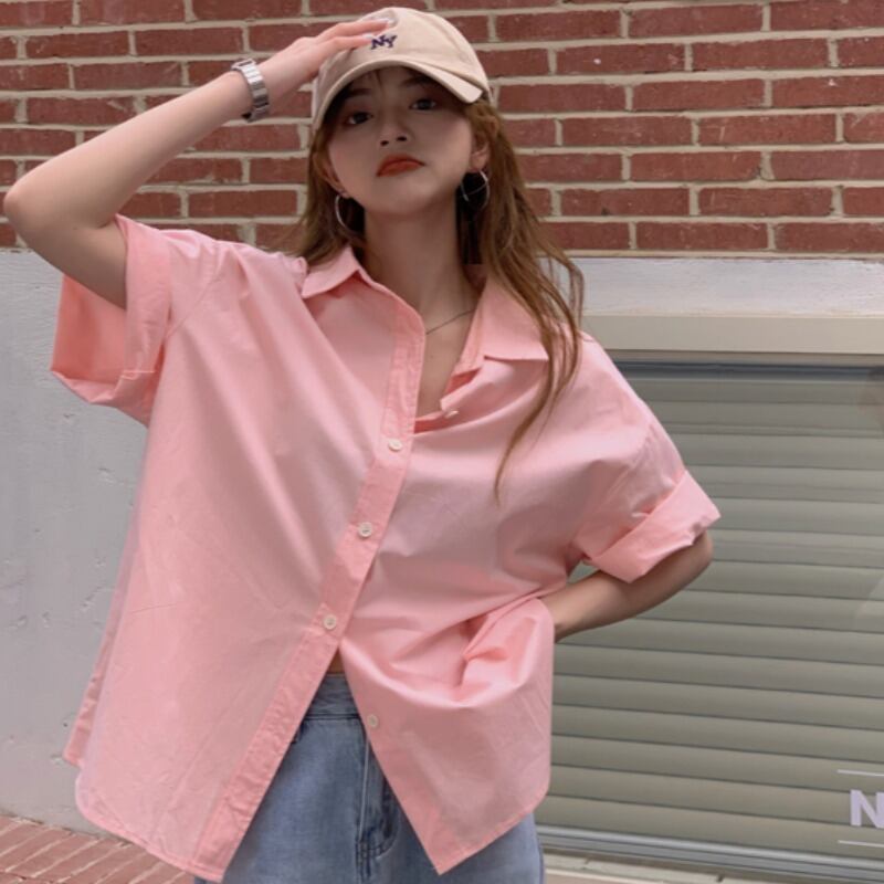 シャツ イエローサマールーズカジュアルトップス 夏物 YY-ファッション87613581844