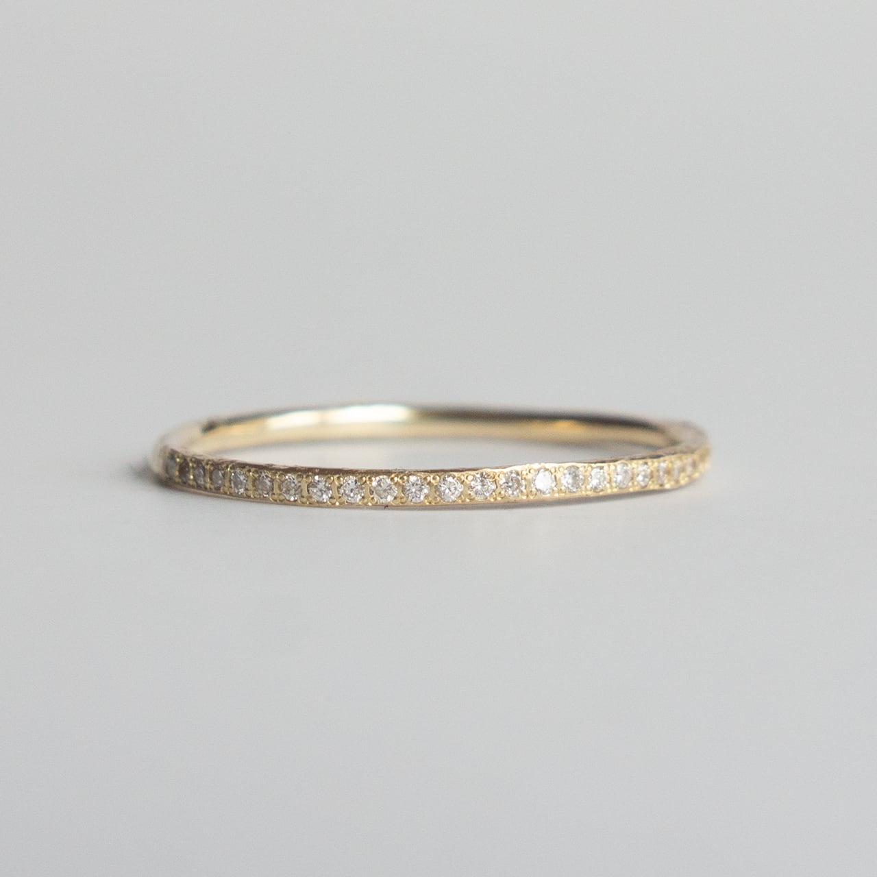 Rock Half Eternity Ring W1.2 / White Diamond K10 | Kumiko Taya jewelry