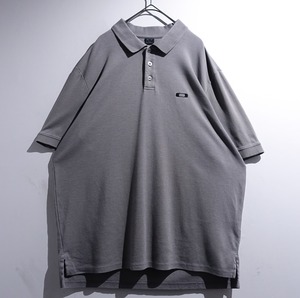 “OAKLEY” Grey Logo Embroidered Polo Shirt