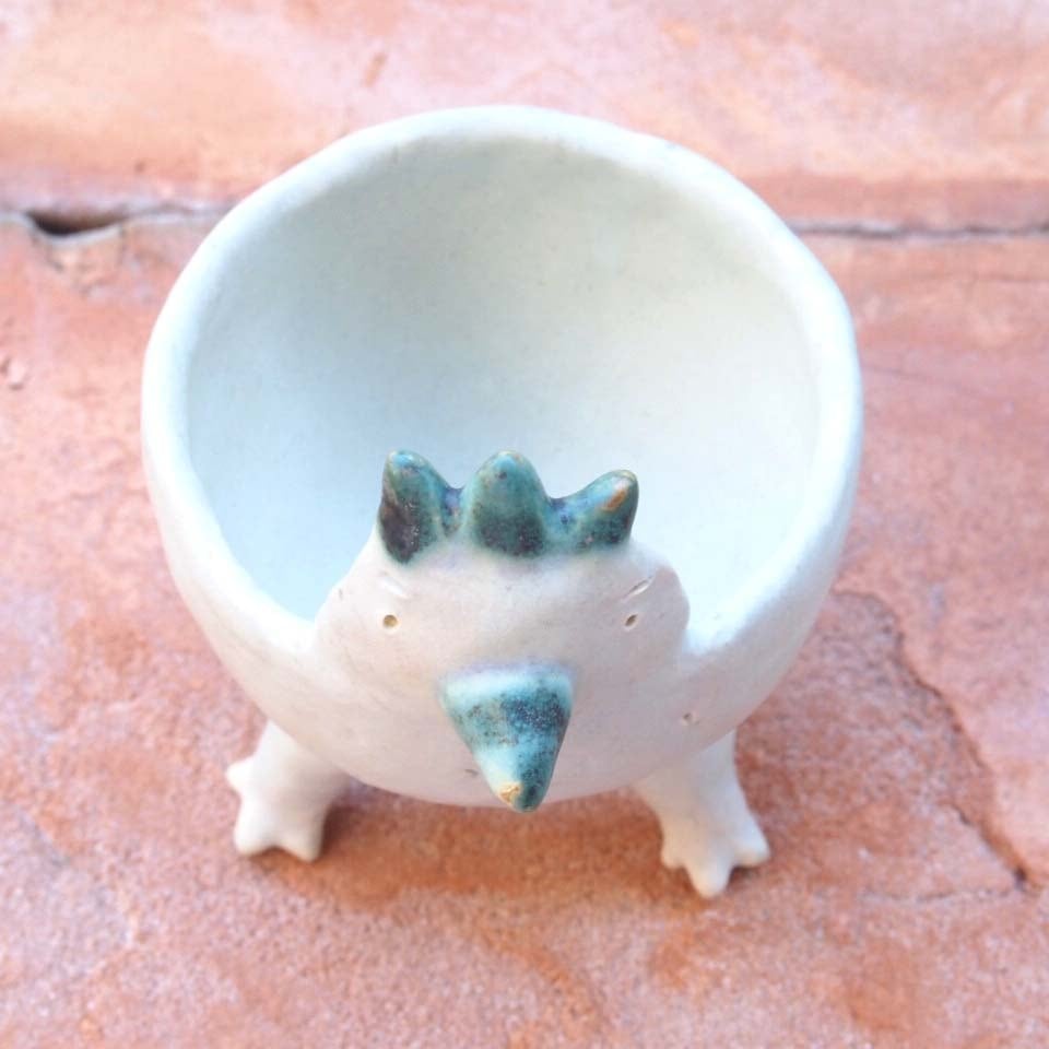 みーちゃんママ新品 陶器 陶芸作家 取り鉢3個 279 しがみさこ(陶) 三本足のどうぶつ鉢 | Galeria Mamica shop