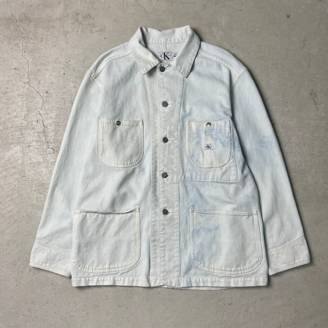 90年代 Calvin Klein JEANS CK カルバンクライン カバーオール デニム 