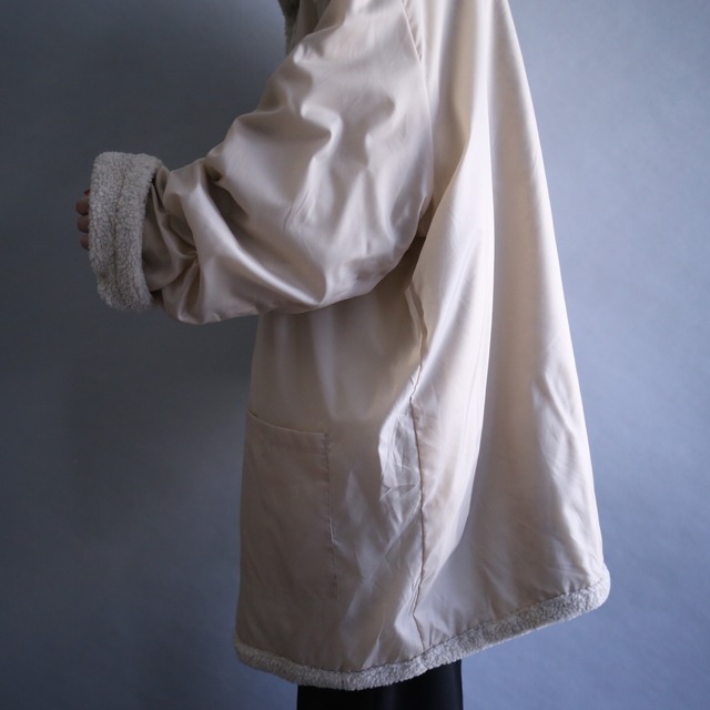 "reversible" boa fleece × shakashaka XXX over silhouette jacket coat