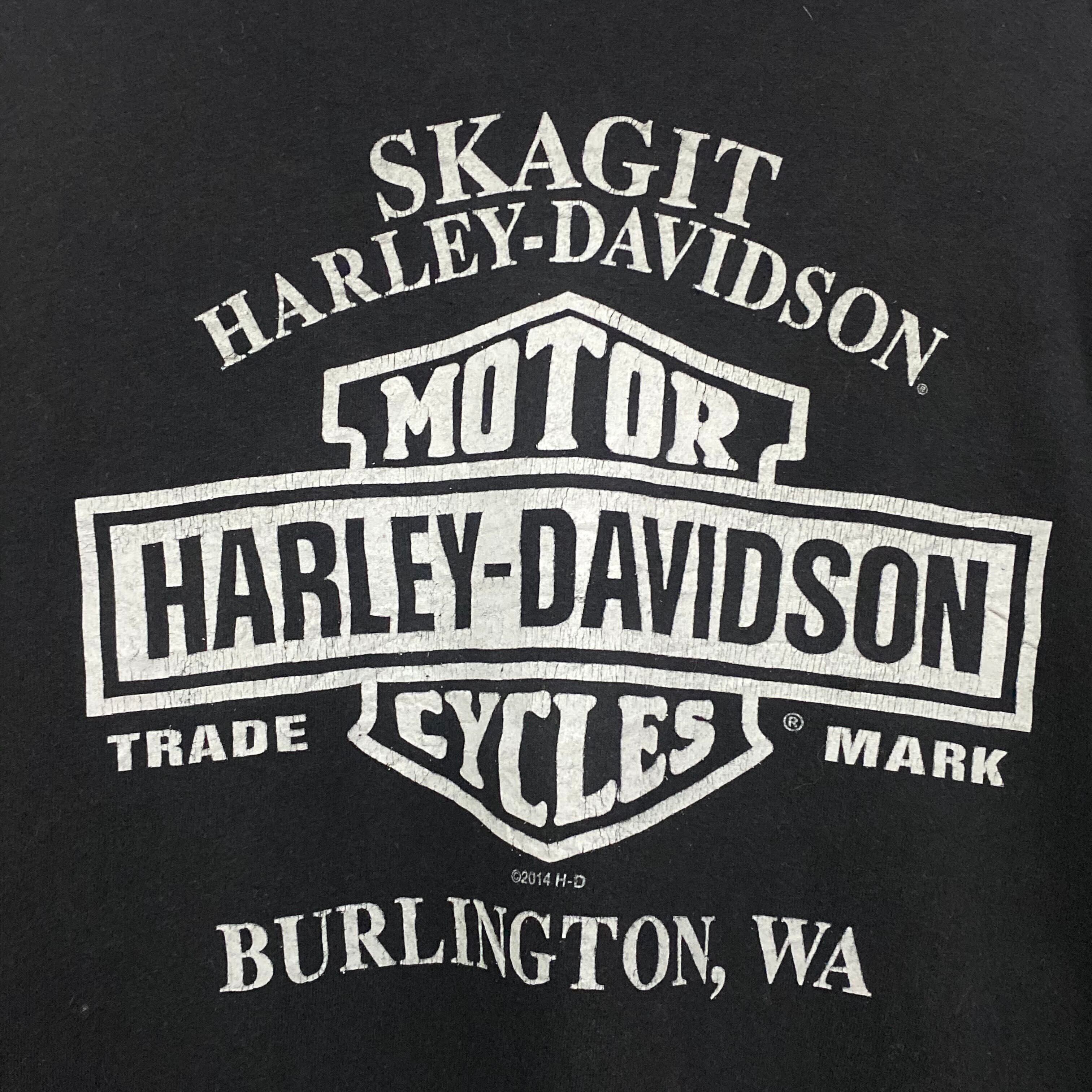 ハーレーダビッドソン　ビッグロゴ　ロングTシャツ　XLサイズ　カーキ　古着 ハーレーダビッドソン ビッグロゴ ロングTシャツ XLサイズ