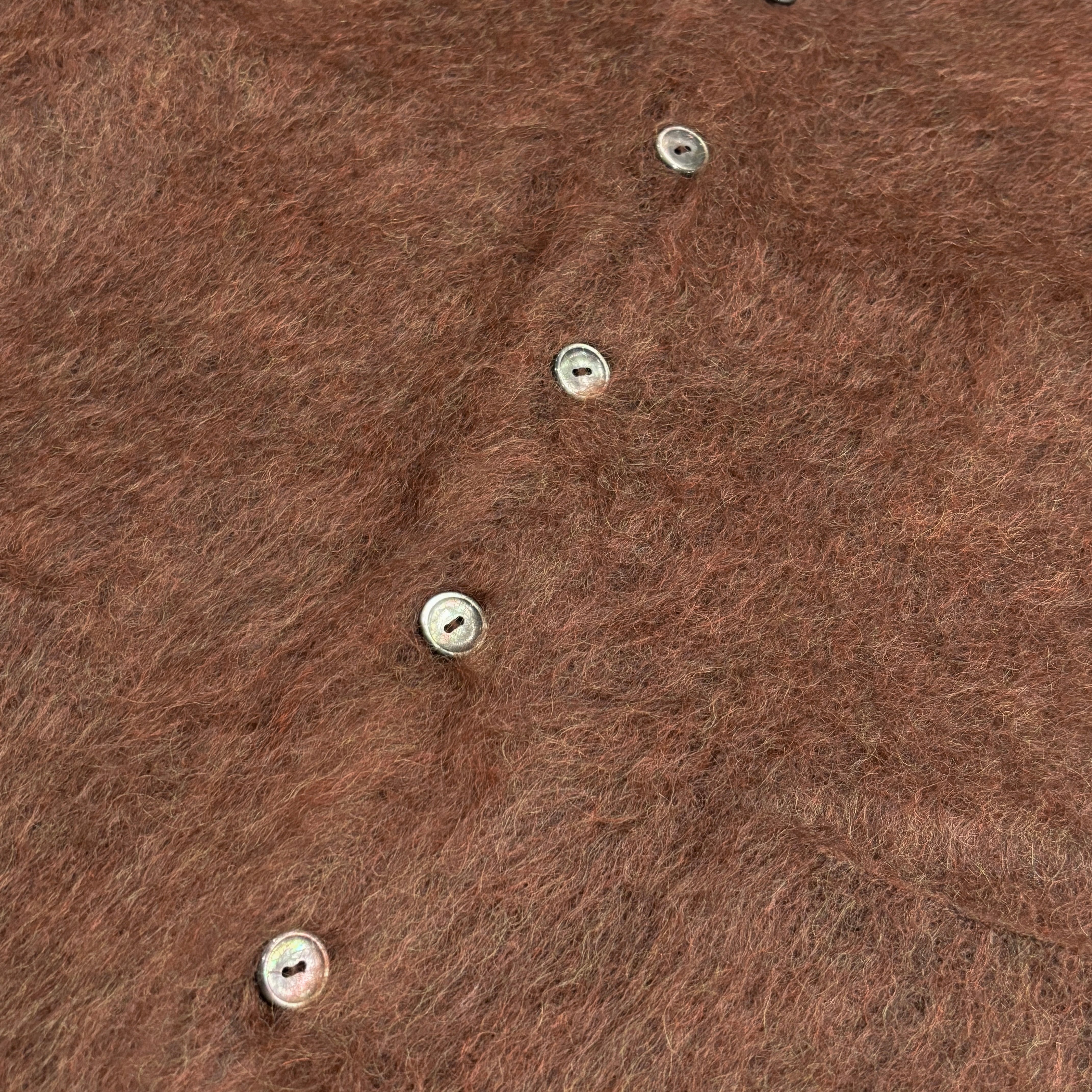 A.R.P.®︎ Premium Classic Mohair Cardigan W/Pocket 42 - Mahogany