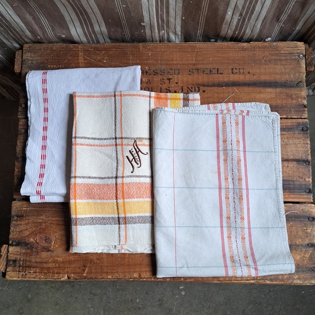 ヨーロッパ キッチンクロス 3枚セット used [508087]