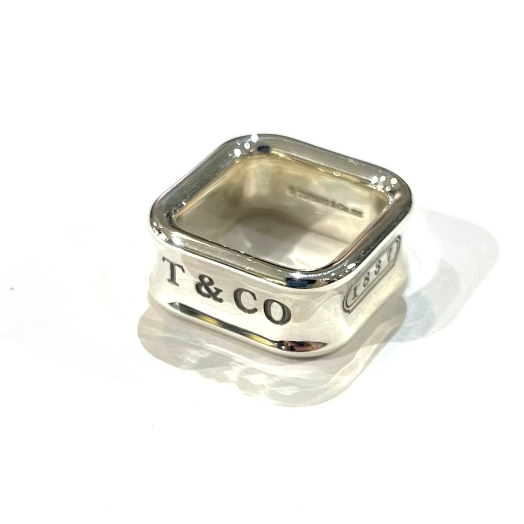 TIFFANY&CO.】【5-6号】2392希少1837 スクエアリング／シルバー925