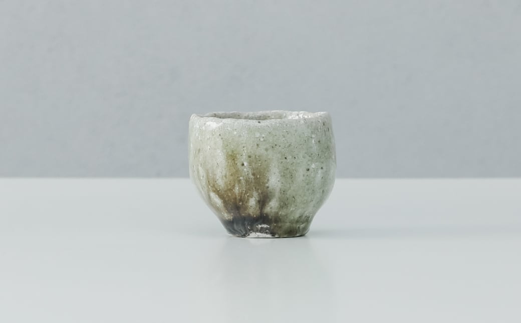 斜里窯 酒器揃い　灰被り徳利 ぐい飲み 土平窯 藤ノ木土平】唐津焼／穴窯 唐津灰被りぐい呑み 手びねり酒器