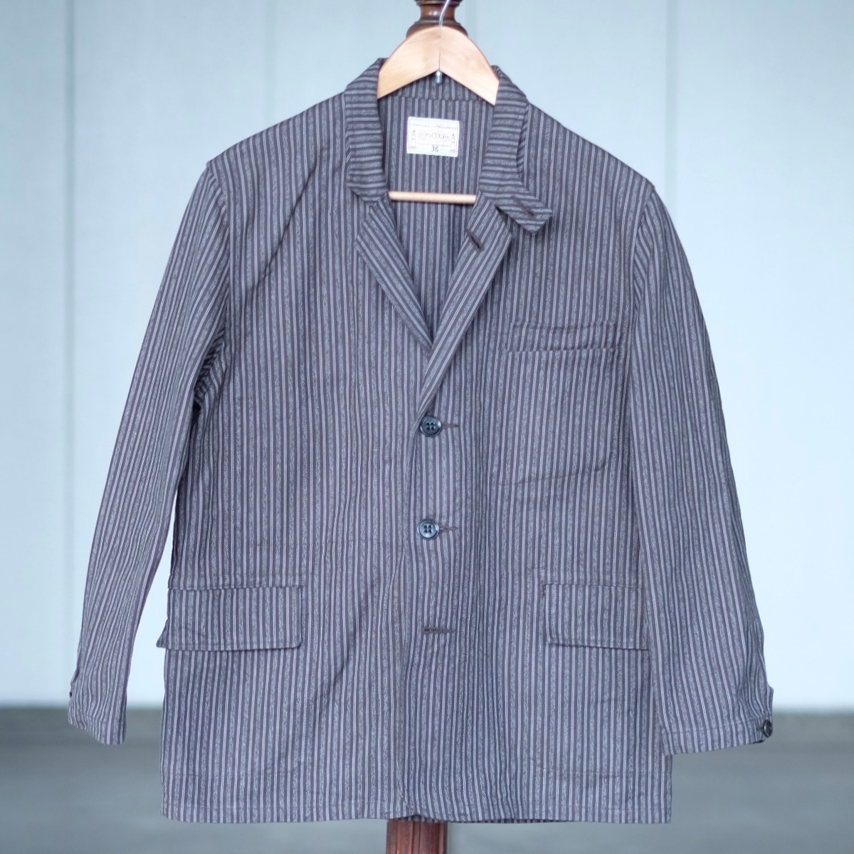 BONCOURA x STRAY SHEEP LIMITED STRIPE COTTON JACKET | STRAYSHEEP 