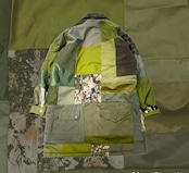 【mJK04】再構築中綿入りミリタリーロングコート military long JACKET