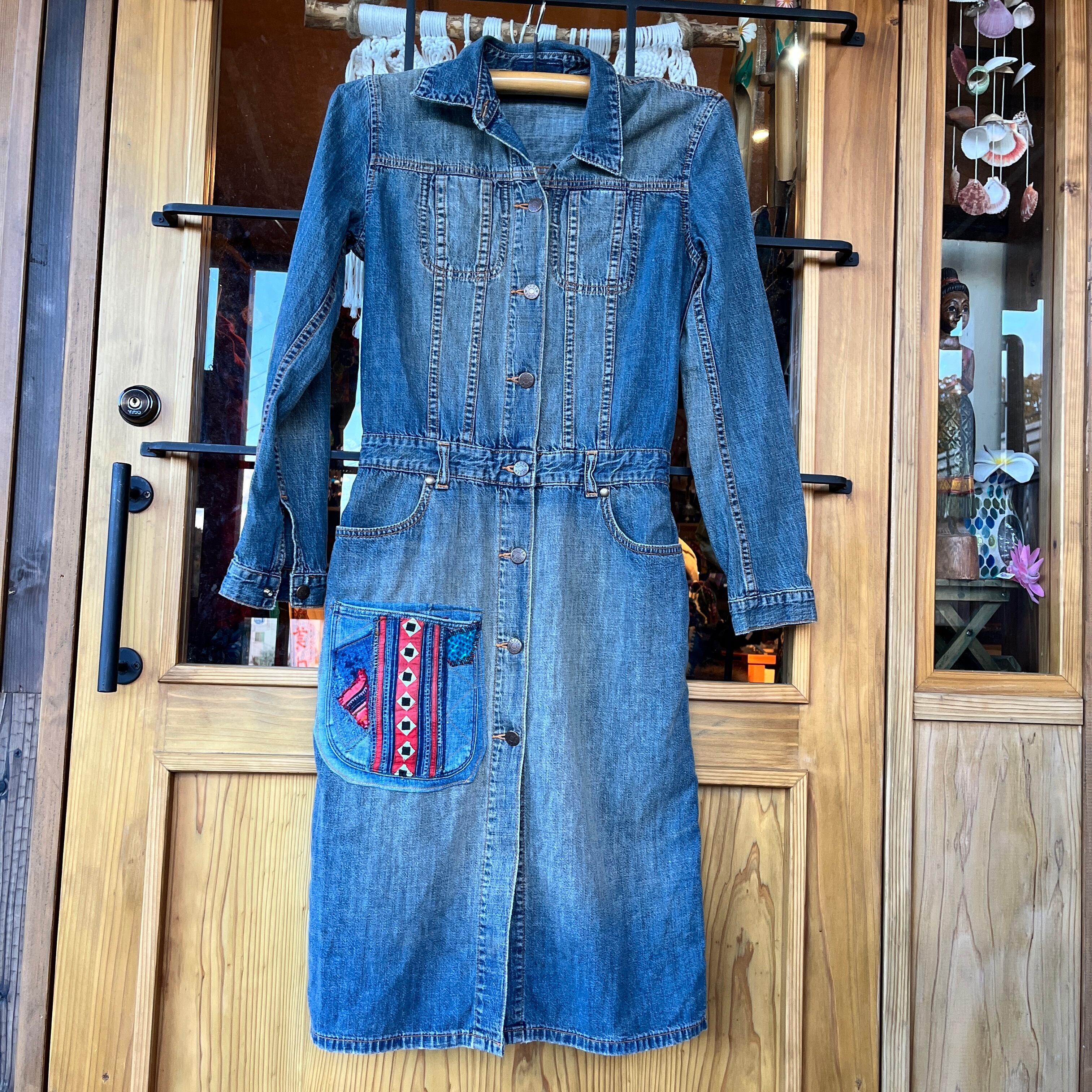 リメイク＃ハンドメイド＃ワンピース＃パッチワーク＃古布＃F 手早く