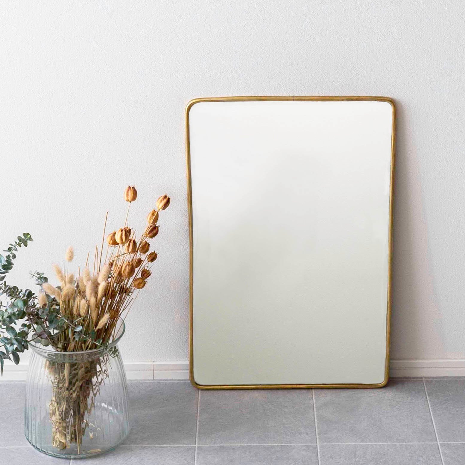 真鍮  鏡 メタルフレームミラー 真鍮 W500×H600 | KB-AC016-03-G141