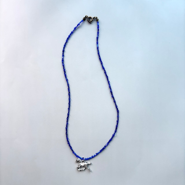 vintage beadsのネックレス horse(x014)