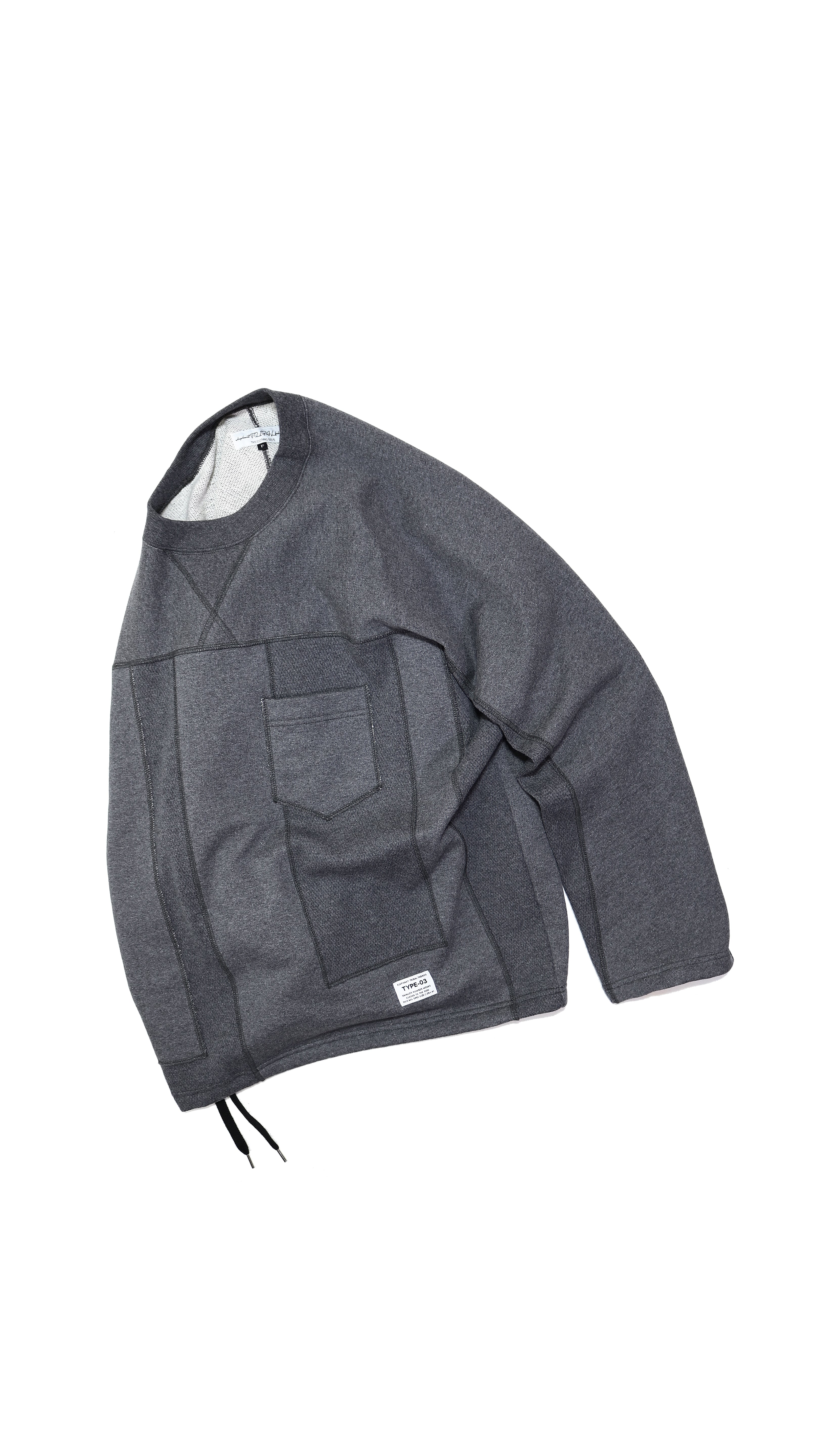 elephant TRIBAL fabrics エレファブ 】PANEL PATCHWORK SWEAT HEATHER 