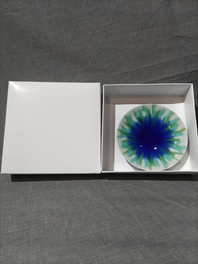 『彩釉飾皿・花火』 紙箱入り