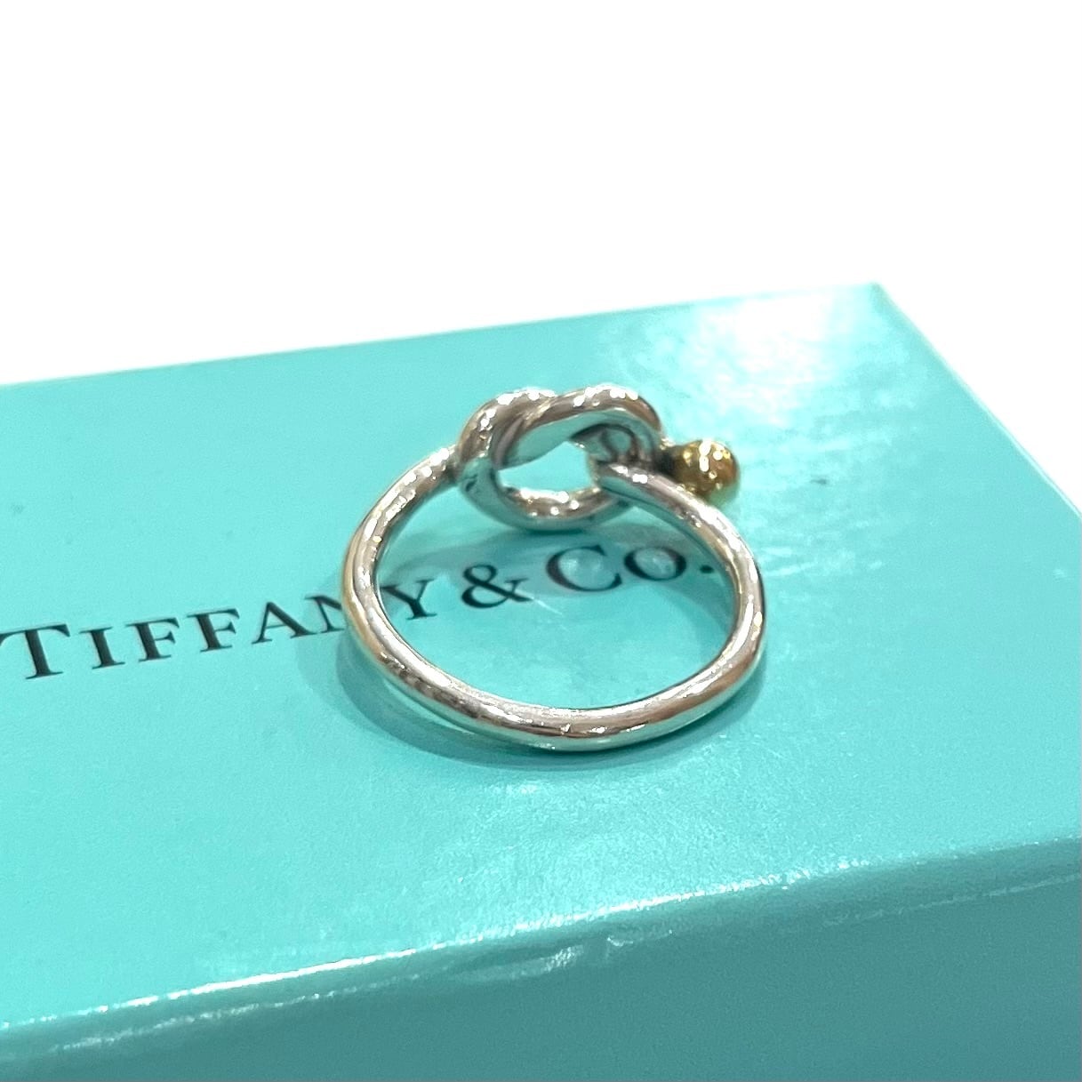 希少サイズ 2116 【 TIFFANY&CO. 】TIFFANY &CO silver925.K18 14号