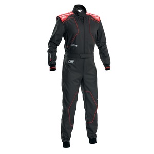 KA0-1735-AK1#073 KS-4 my2026 KART OVERALL FOR KIDS BLACK / RED