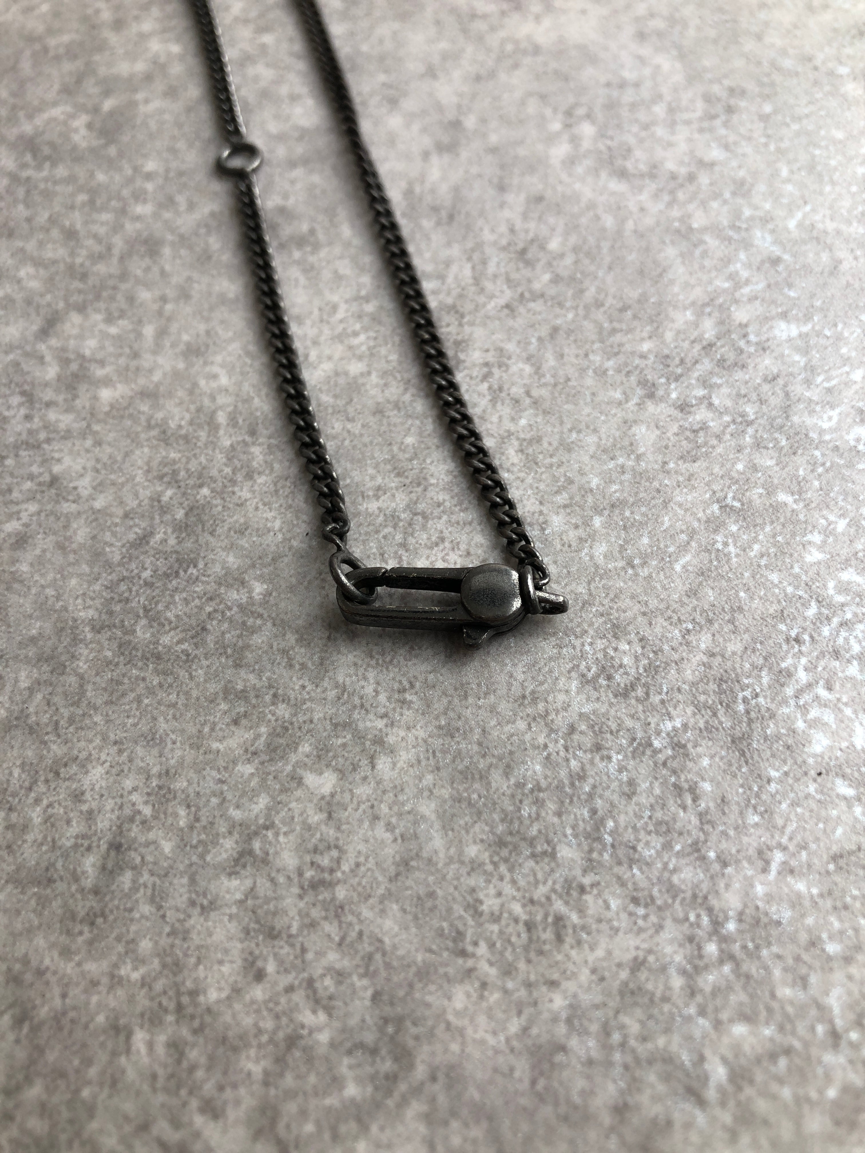 GUCCI グッチ ディアマンテ ネックレス ブラック スクエア 925 vintage