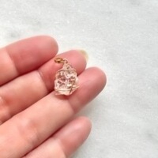 【レア】【超美石】ピンクアクアマリン（モルガナイト）　18金　ペンダント　6494