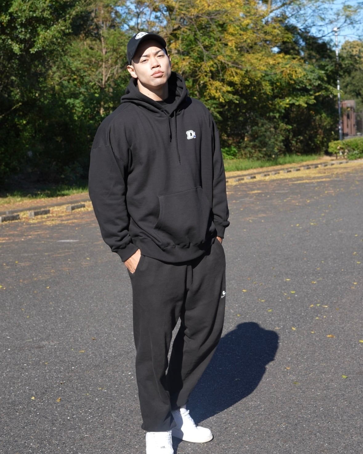 ビッグシルエット フーディー 