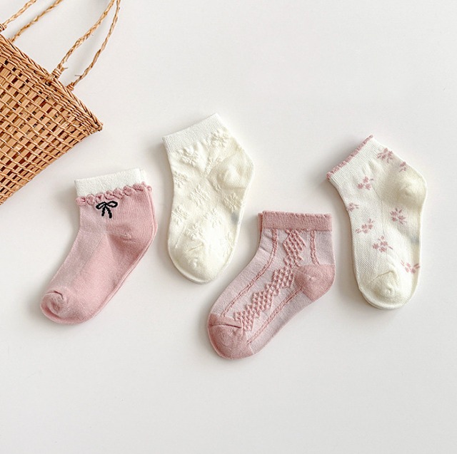【取寄】ribbon pink socks set｜リボンピンクソックスセット｜M-XL｜kids&jr｜26 spring