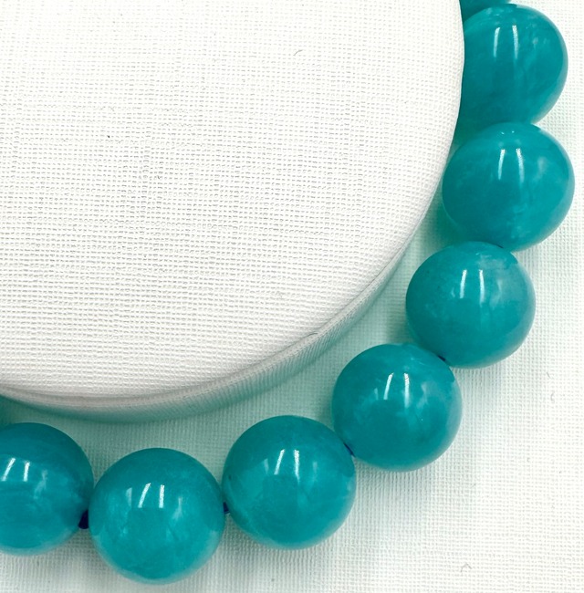 (00561)(選べる内径)良品質ロシア産アマゾナイト【10mm】Amazonite 　天河石　ラウンドボール　 ブレスレット　天然石　パワーストーン