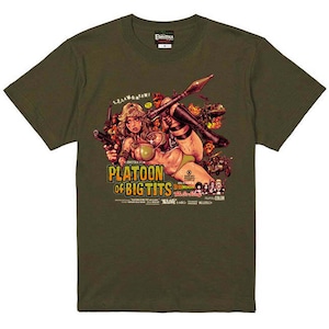 【EROSTIKA】"PLATOON OF BIG TITS" T-SHIRT (O.D) メンズTシャツ