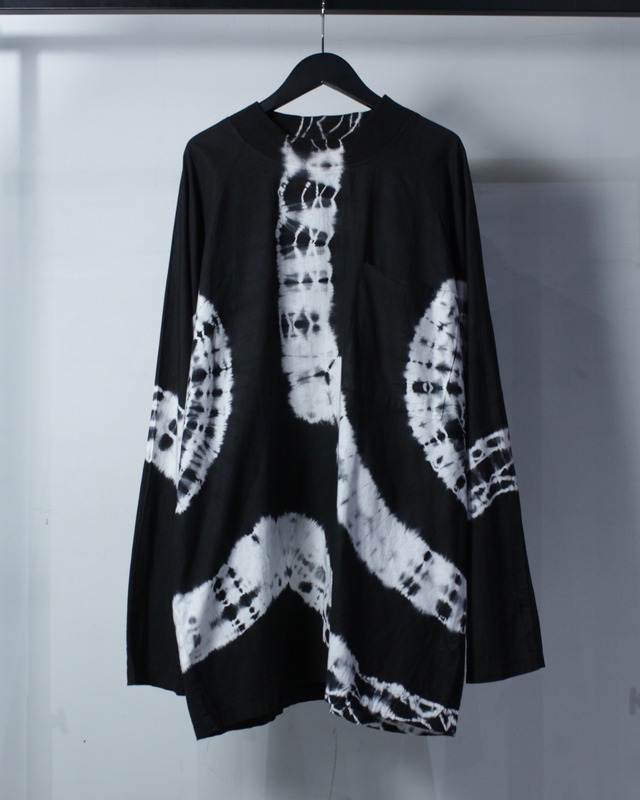 【Caka BLACK】80's Monotone Tie Dye Pattern Vintage Loose Pullover Shirt