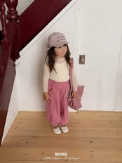 韓国子供服 / BANANA J / 26Autumn / ローズ タートルネックTシャツ / 秋服 / キッズ *XS~JS*