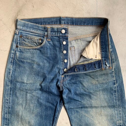 60's 70's Levi's リーバイス 501 デニム 66 Big E シングル 刻印6 フライボタン裏刻印E 実寸W32 USA製 希少  ヴィンテージBA-1065 RM1434H | agito vintage powered by BASE