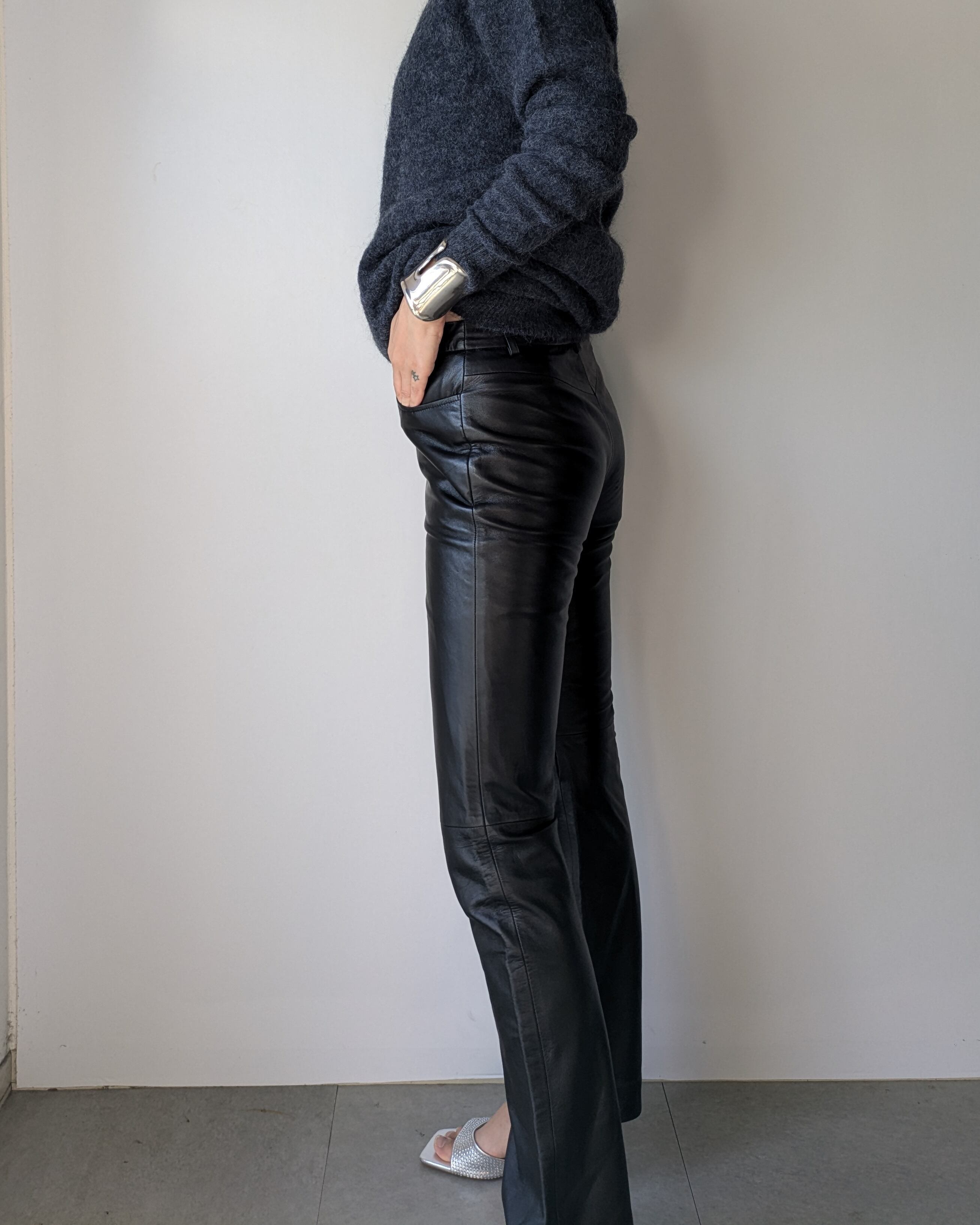 calvin Klein leather pants レザーパンツ カルバンクライン | St.elmo