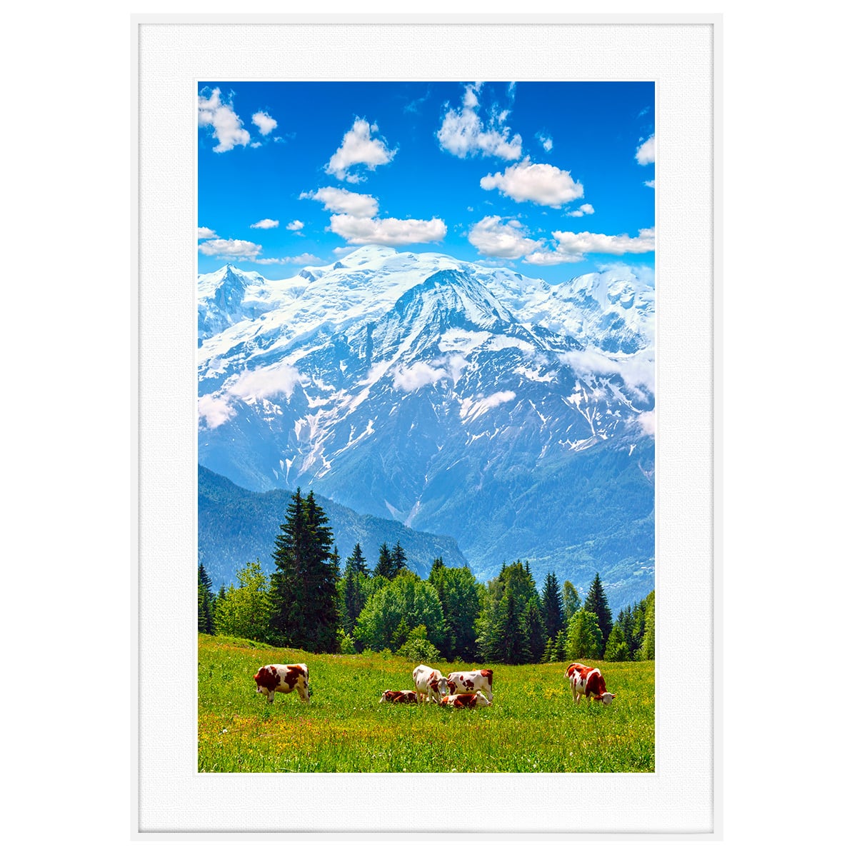 フランス写真 シャモニー近郊モンブラン山麓 インテリアアートポスター額装 AS4706