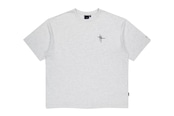 VOLUME LOGO FLOWER TEE SHIRT_LIGHT GREY