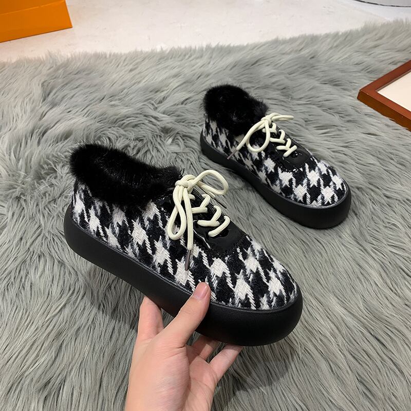 ウィンターレッドカジュアル 靴 シューズ コットン レース 冬物 レースアップ フェイクシューズ47700626759