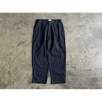 STILL BY HAND(スティル バイ ハンド) Cotton Twill Peach Brushed 1Tuck Wide Tapered Pants