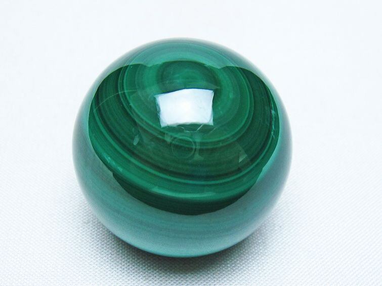 マラカイト 丸玉 36mm スフィア 置物 一点物 141-8358 | 天然石