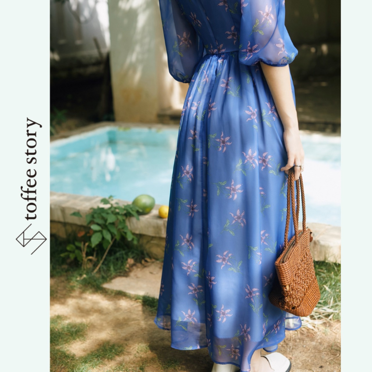 夢見る午後に:花柄マキシワンピース《XU0249》