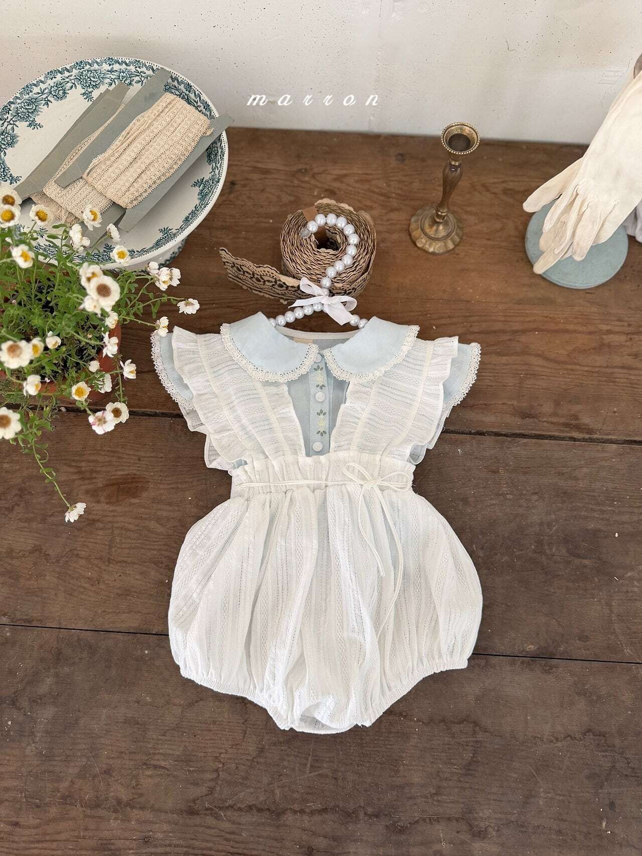 予約】 2026 SS marron マロン ベルロンパース(baby） | Little Bloom 