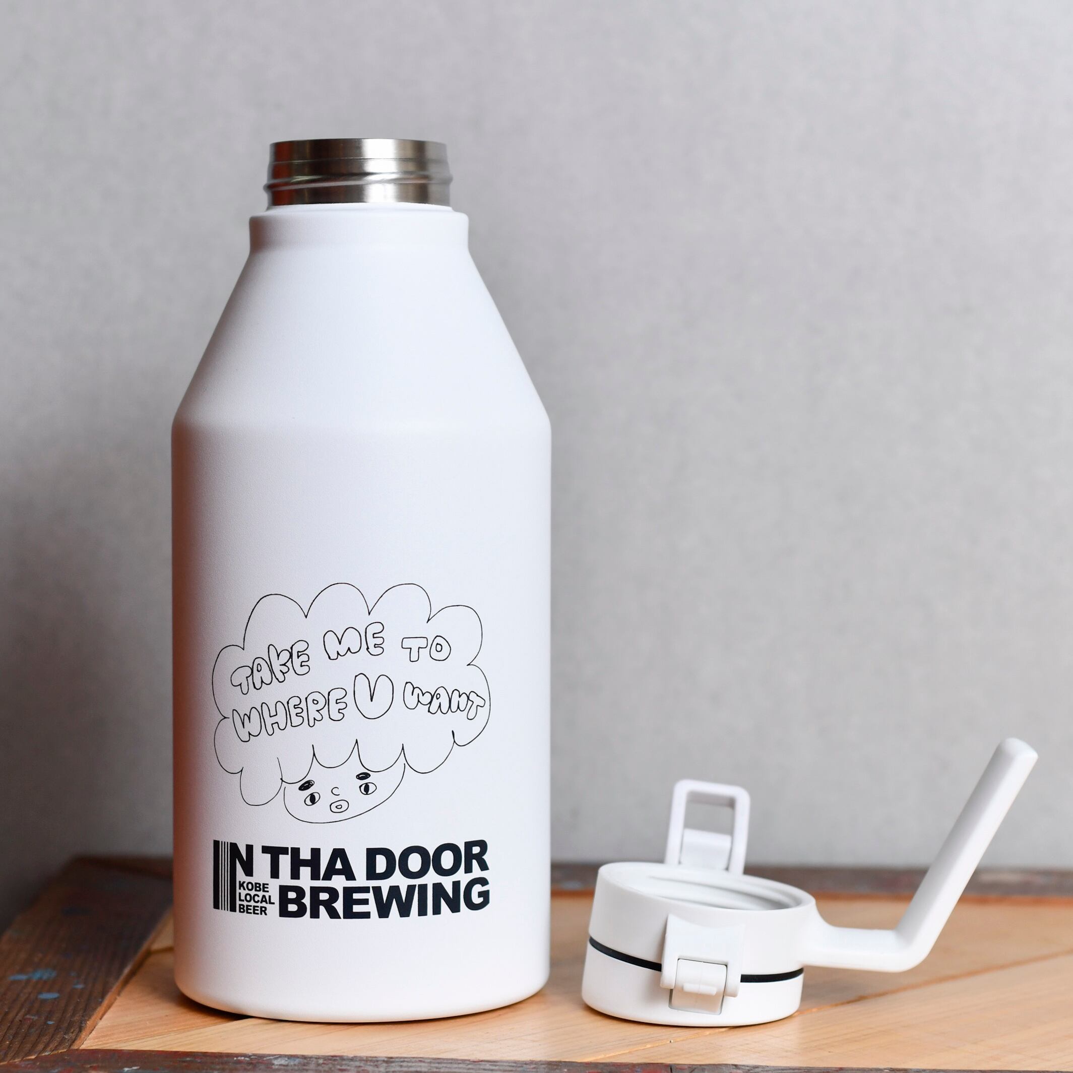 オリジナルグラウラー 64oz（限定デザイン：WHITE） | IN THA DOOR BREWING