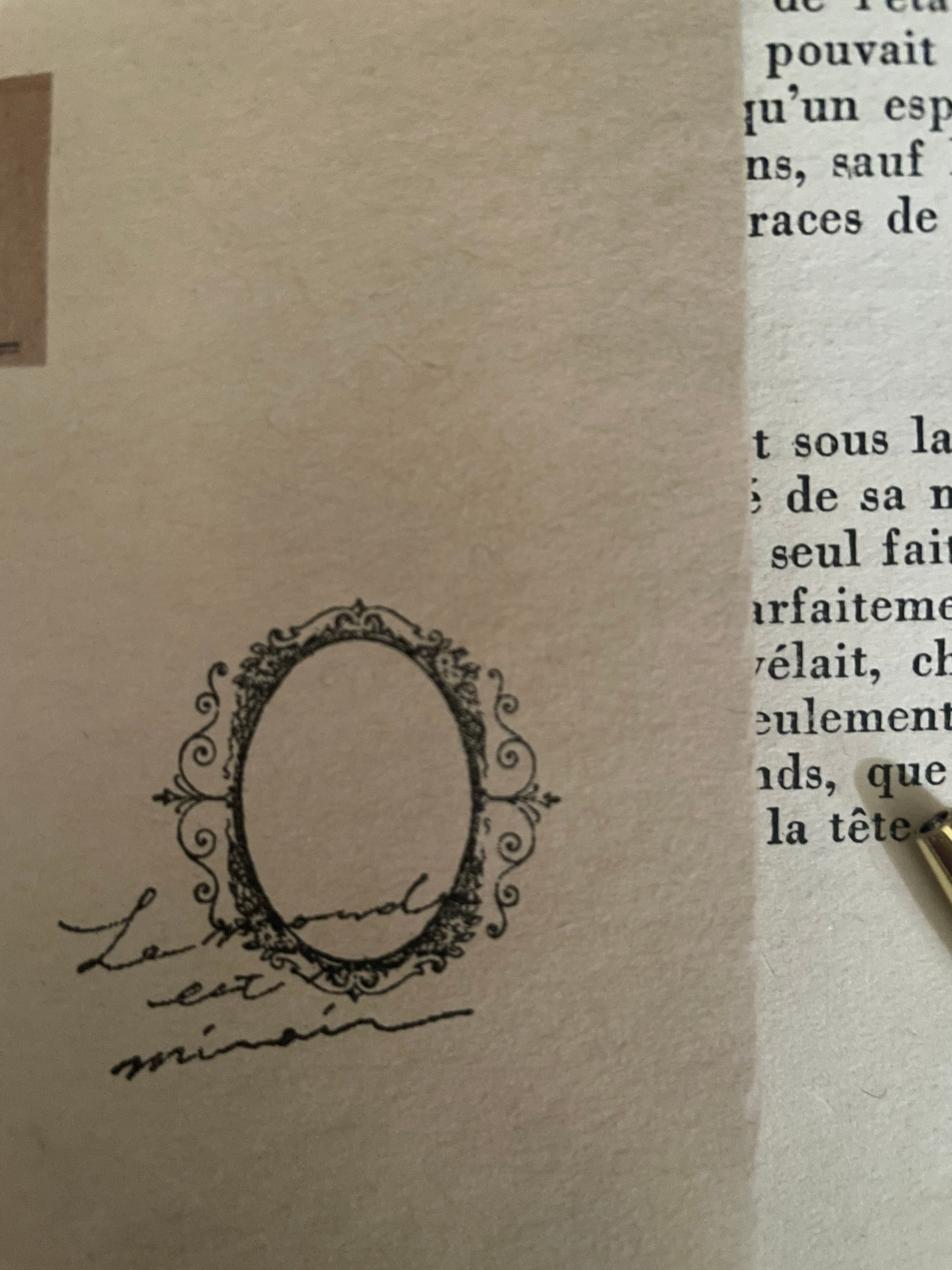 オリジナルスタンプ#13(antique rose)薔薇と手書き文字のスタンプ