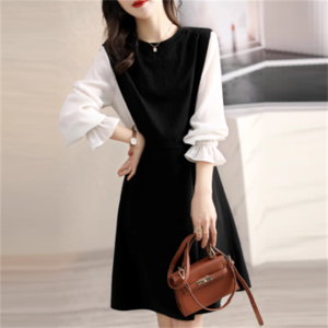 【送料無料】 ドレス ロングドレス ワンピース 衣装 パーティドレス ロング ひざ丈 長袖 フレア袖 フレアスリーブ ハイネック Aライン フレア 異素材切り替え ドッキング 透け感 薄手生地 エレガント 可愛い 大人可愛い きれいめ シンプル カジュアル シック コンサバ 華やか 大人 上品 おしゃれ お洒落 主役級 高見え 高級感 無地 春 秋 20代 30代 40代 レディース 女性用 ママ お出かけ 女子会 お呼ばれ 休日 お茶会 入学式 入園式 結婚式 二次会 パーティ 演奏会 ファッション