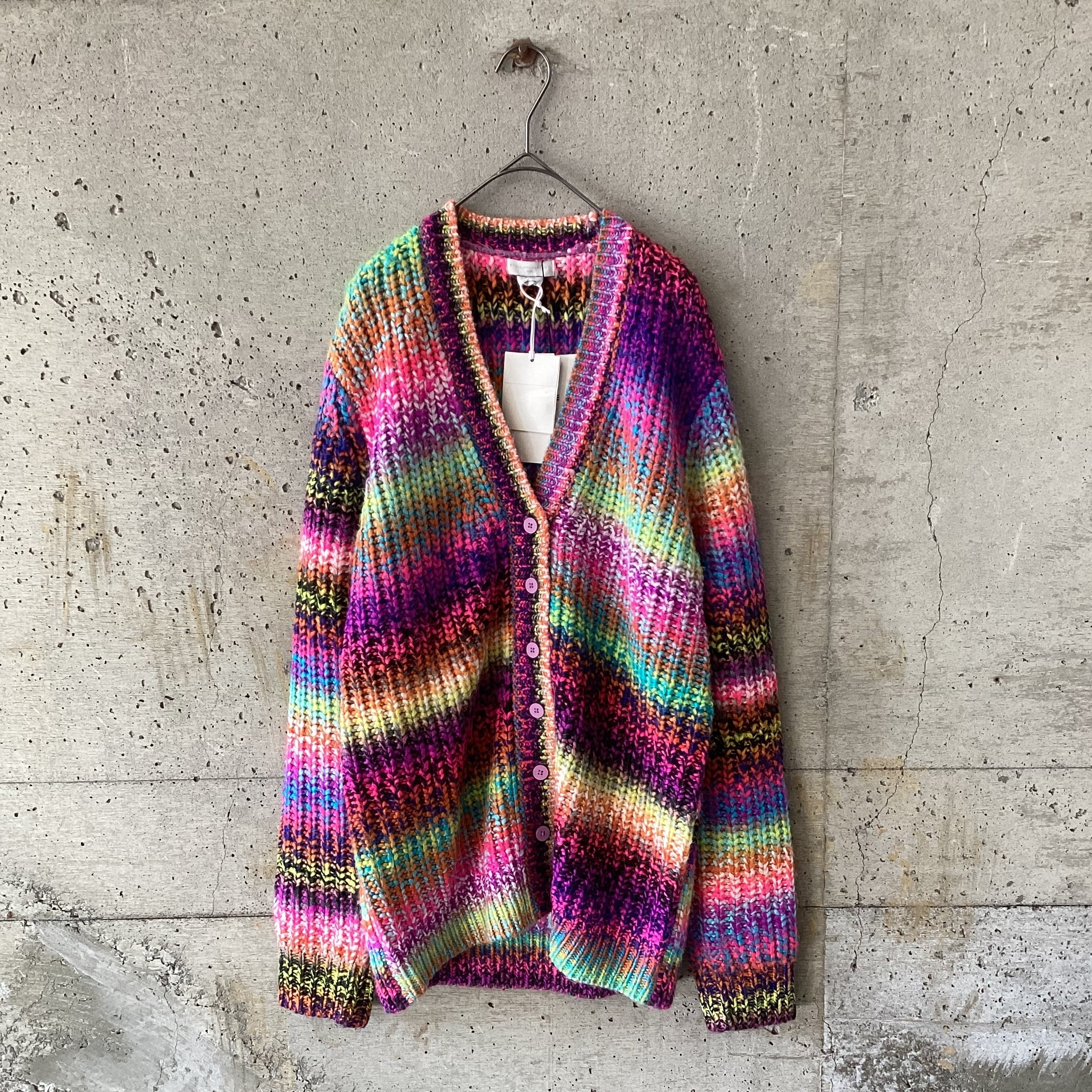 rainbow knit cardigan unused item