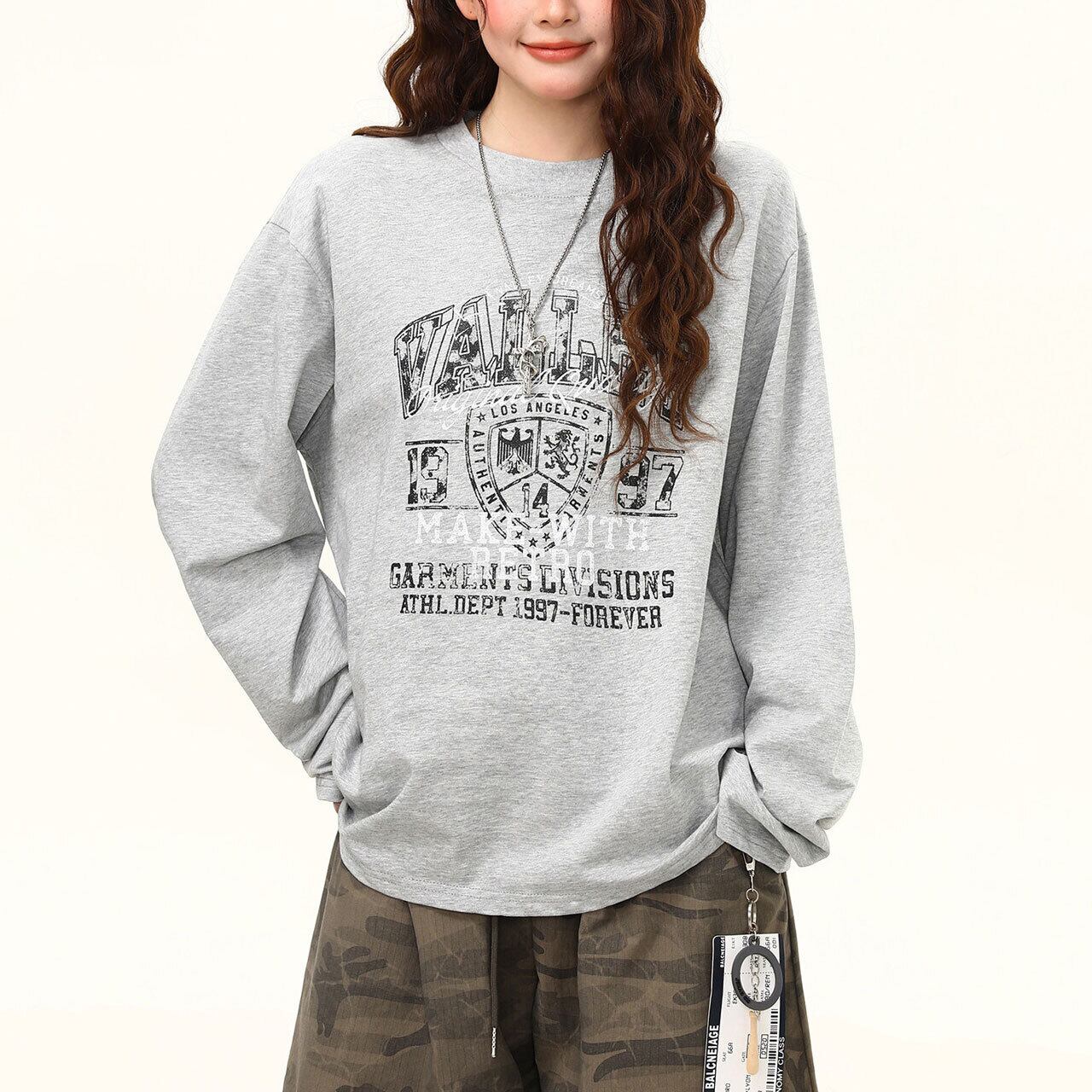 ヴィンテージライクカレッジエンブレムTシャツ 3col R02525
