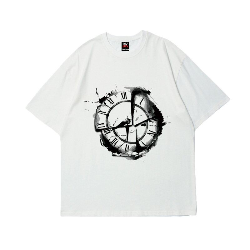 プリント半袖オーバーサイズ時計Tシャツ 10174