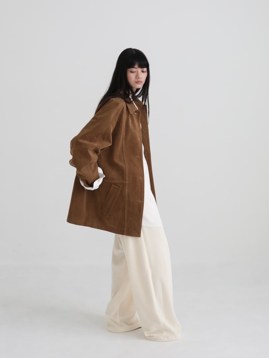 eco suede half coat | aéré