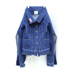 【GROUND ZERO】OFF SHOUDLER DENIM JACKET