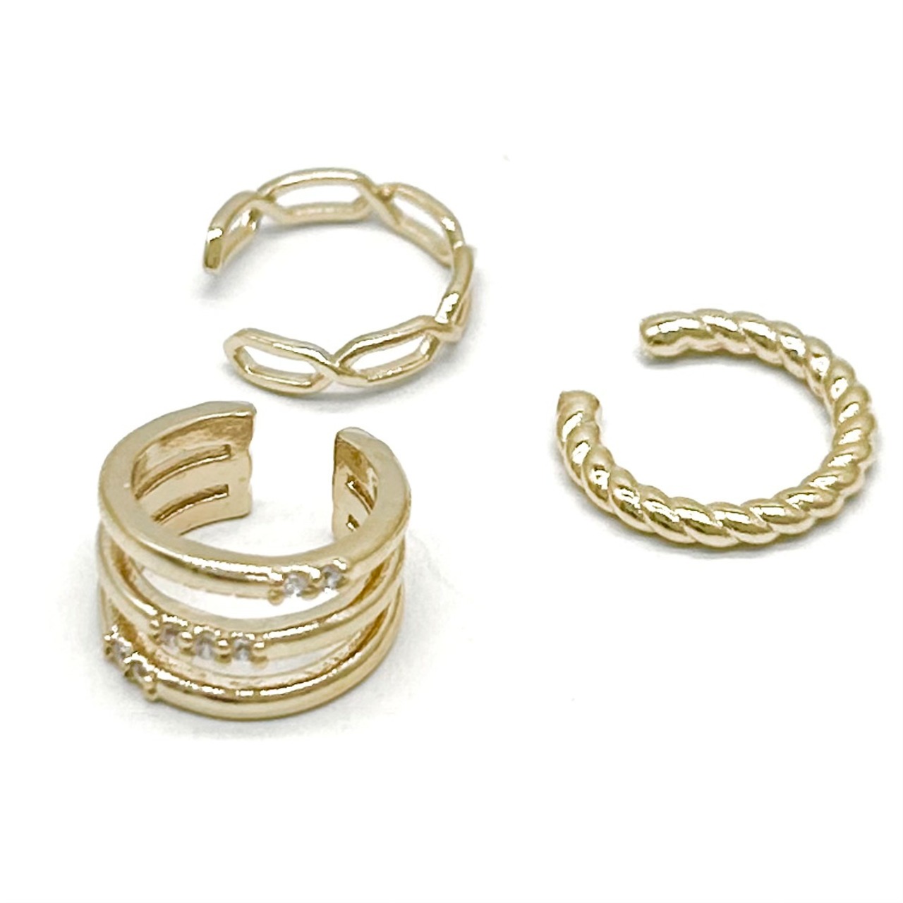 イヤーカフ：スリーライン　 IMPRESSION イヤカフ